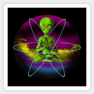 Alien Galaxy Yoga Sticker